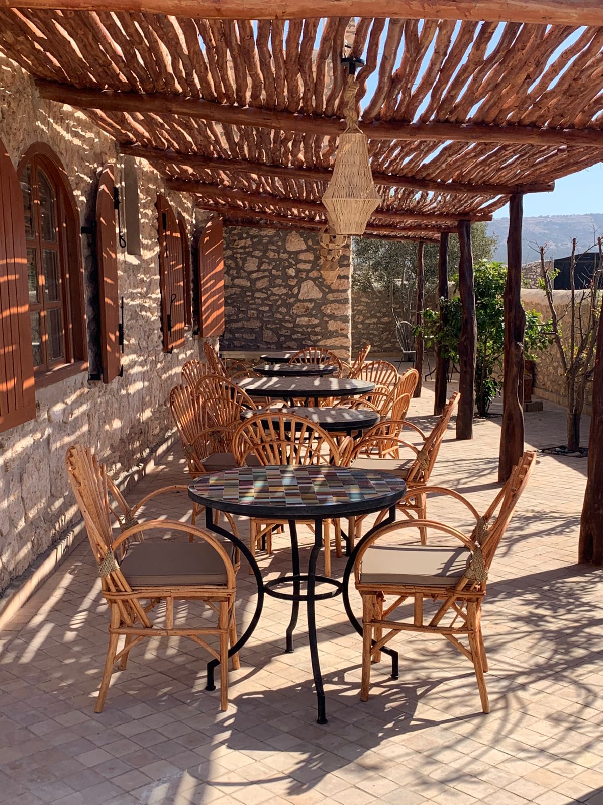 Tables en terrasse